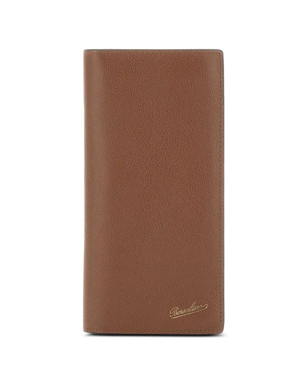Borsalino Brown Logo-Embossed Bifold Wallet