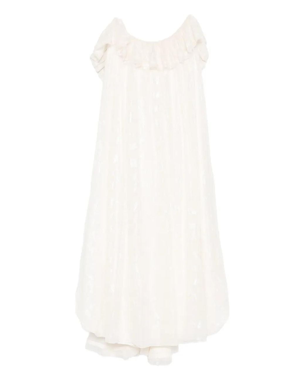 Parlor White X Alice Cavaleru Spaghetti-Strap Midi Dress