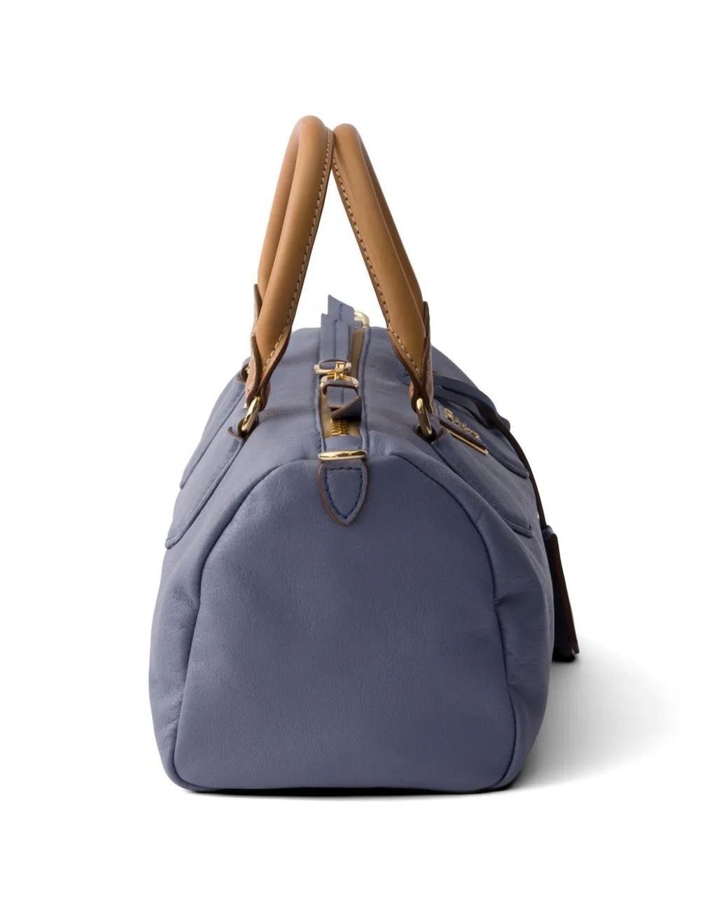 Prada Blue Small Leather Top-Handle Bag