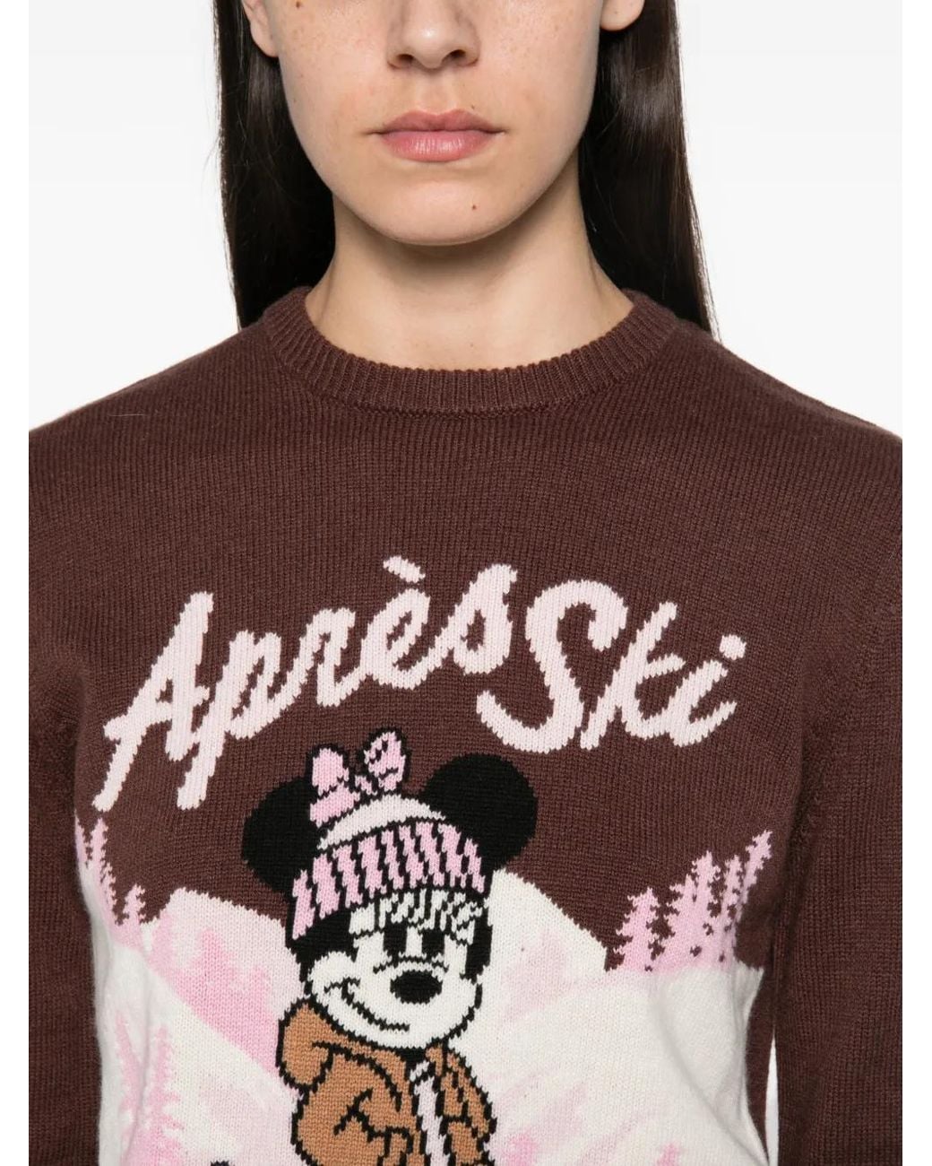 Mc2 Saint Barth White X Disney New Queen Intarsia-Knit Sweater