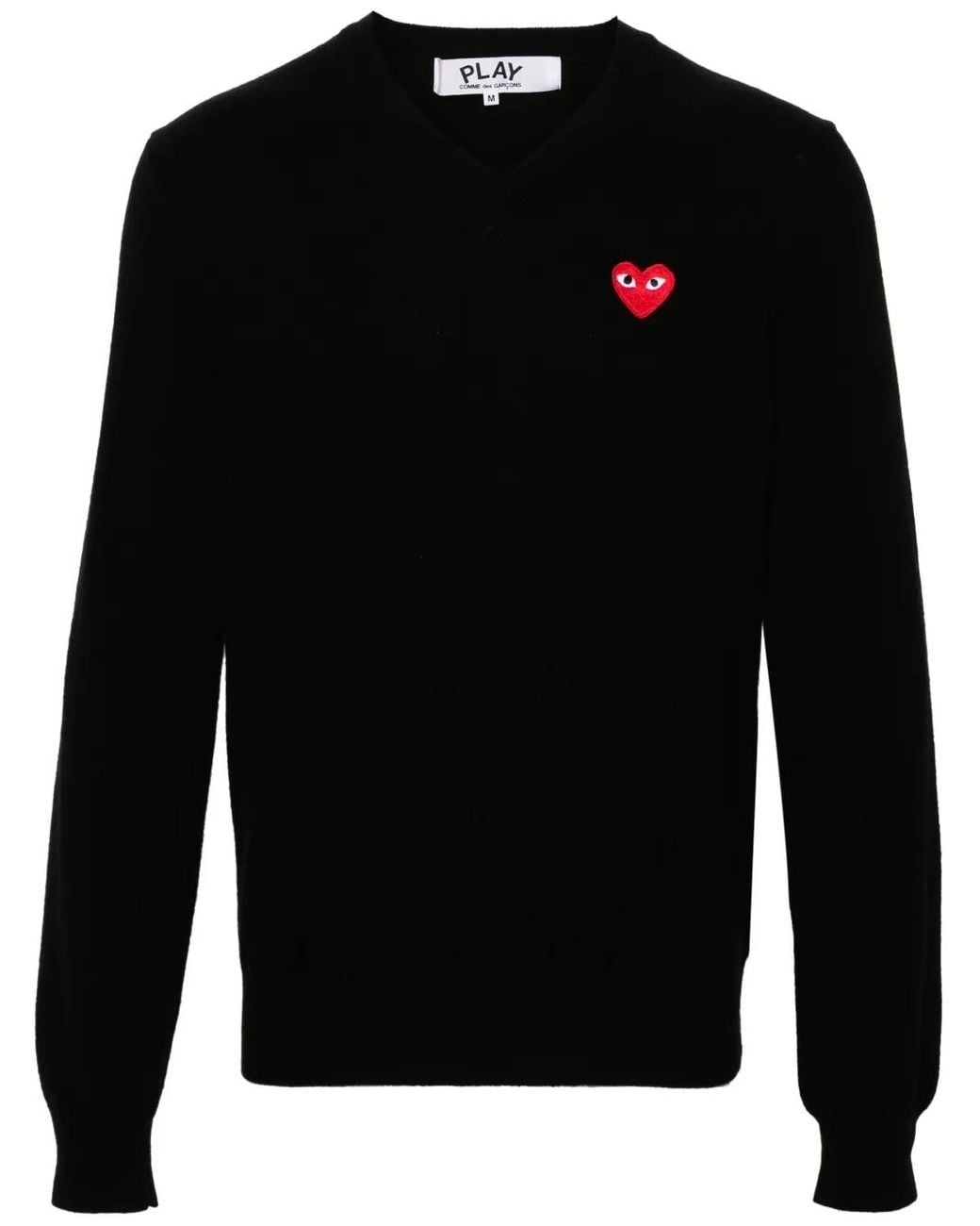 COMME DES GARÇONS PLAY Black Sweater Emblem Knit