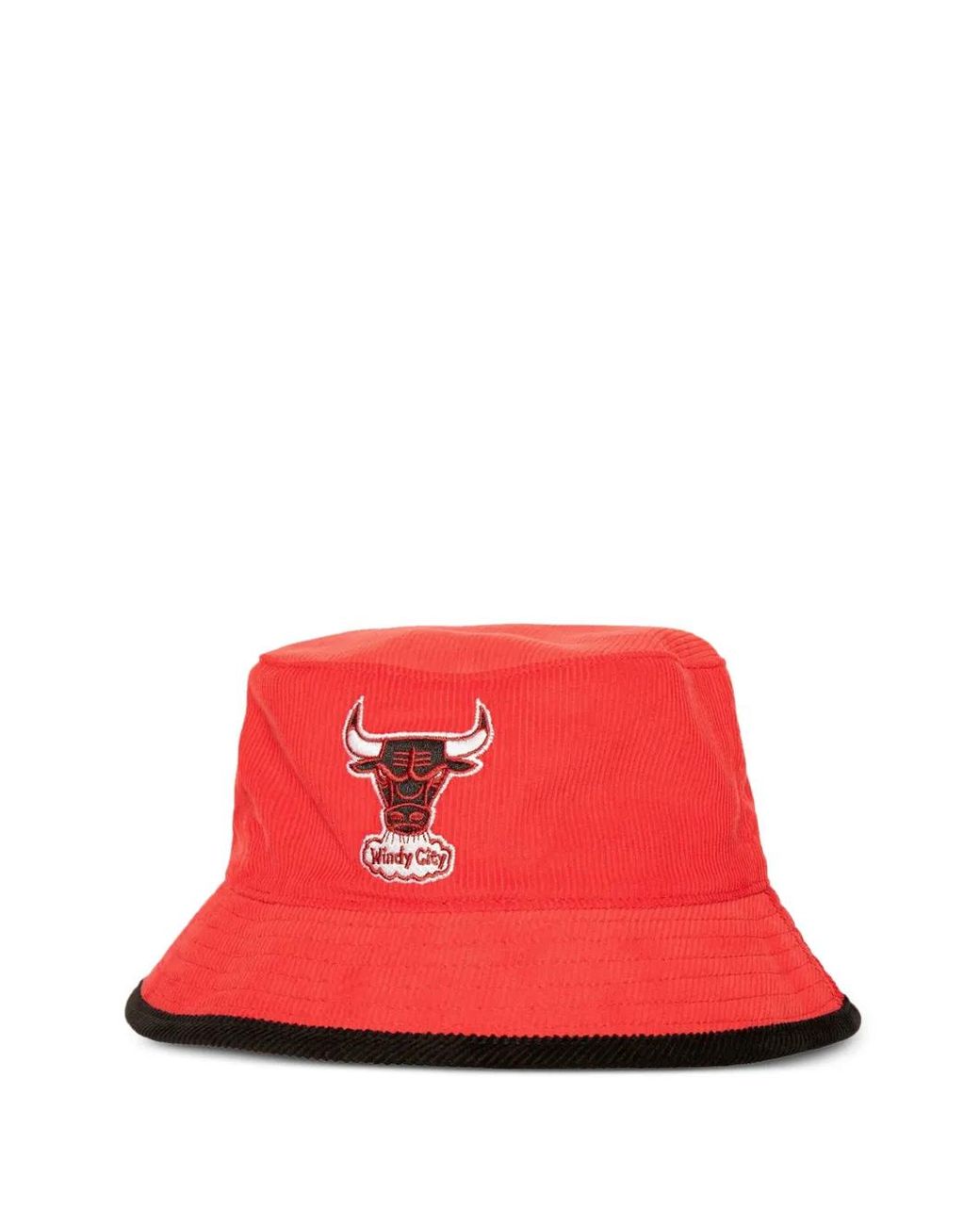 Mitchell & Ness Red Hardwood Classics Corduroy Bucket Hat for men