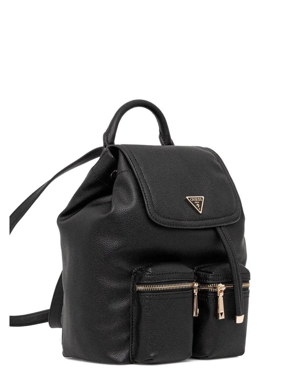 Guess Black Manhattan Zip-Pocket Backpack