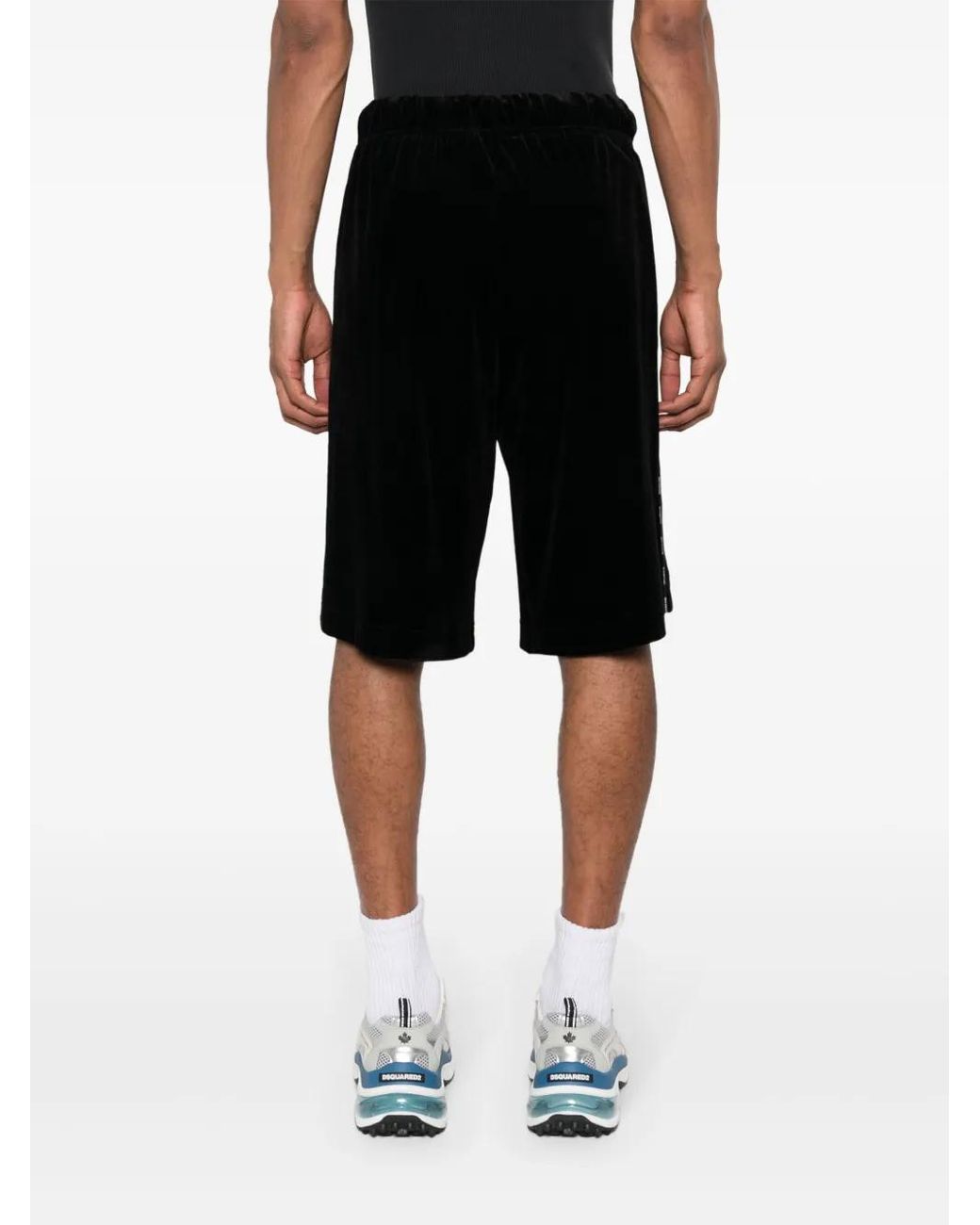 Versace Jeans Couture Black Rx Patch Logo Shorts for men
