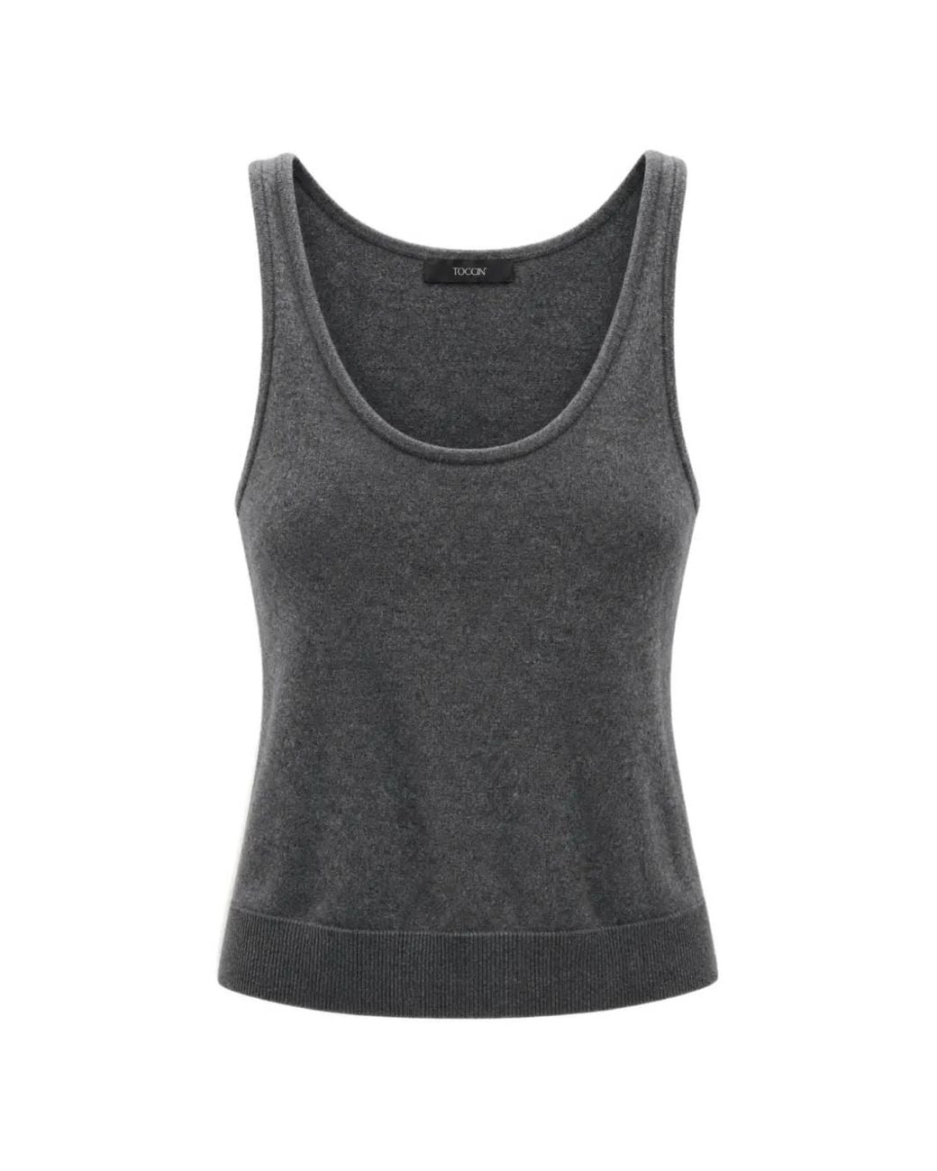 Toccin Gray Lani Scoop-Neck Tank Top
