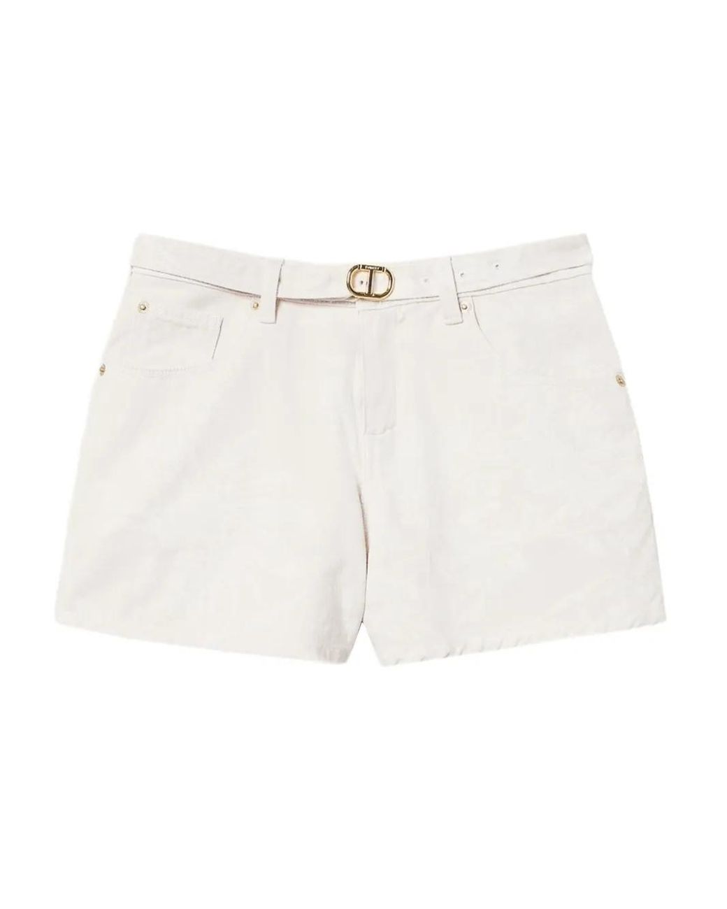 Twinset White Cotton Shorts