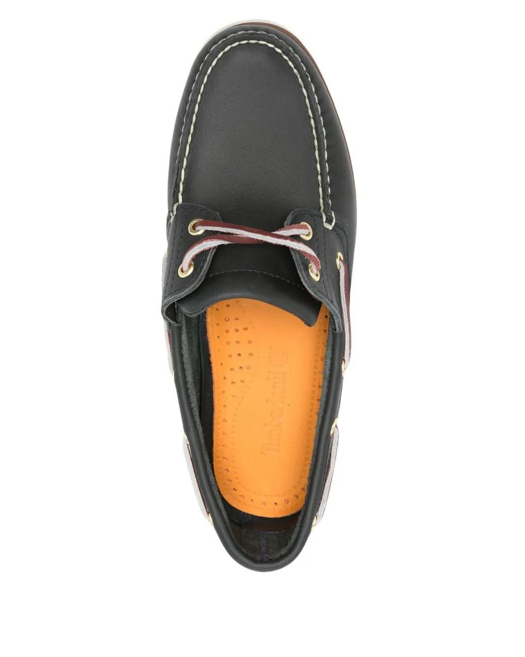 Timberland Black Lace-Up Boat Shoes for men