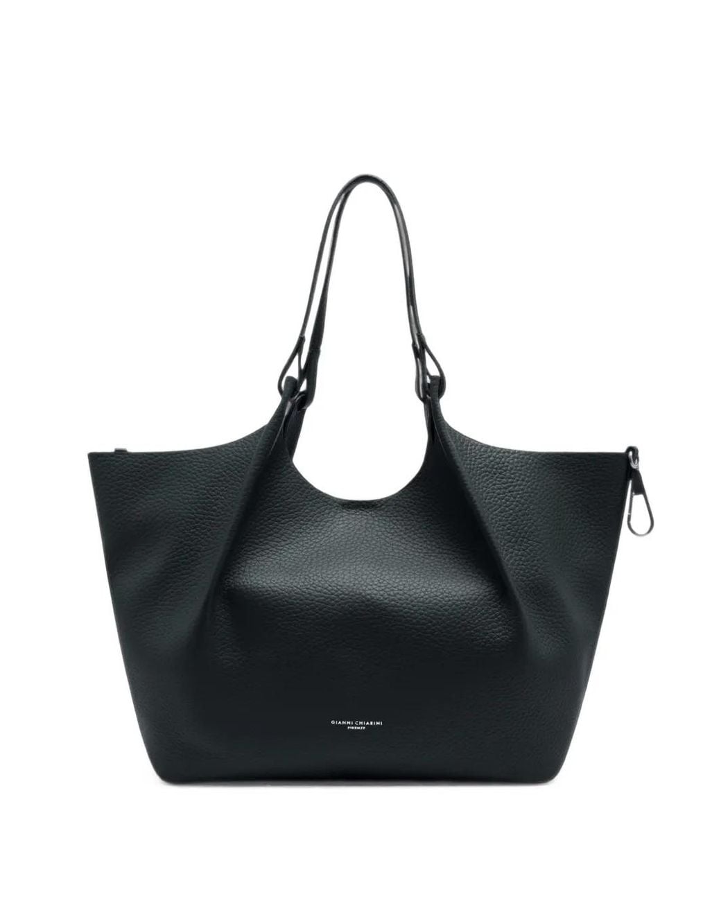 Gianni Chiarini Black Dua Grained Leather Shoulder Bag