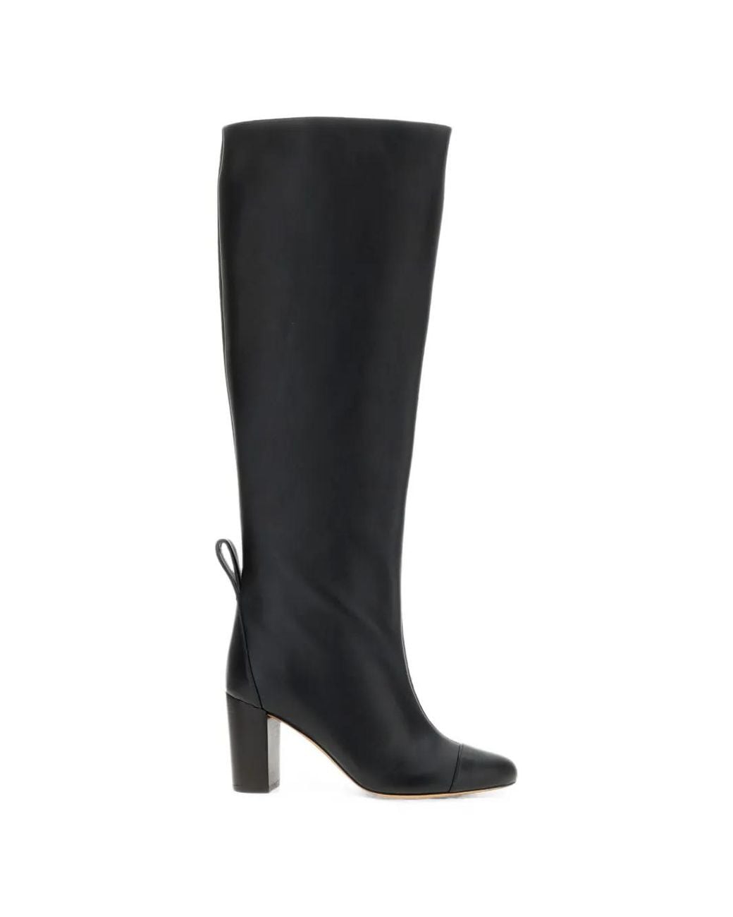 Odissi Black Cap-Toe Pull-On Boots