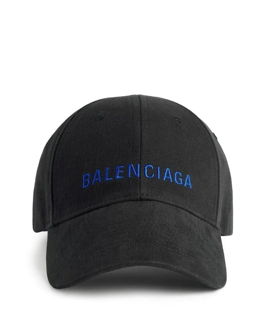 Balenciaga Black Logo-Embroidered Baseball Cap for men