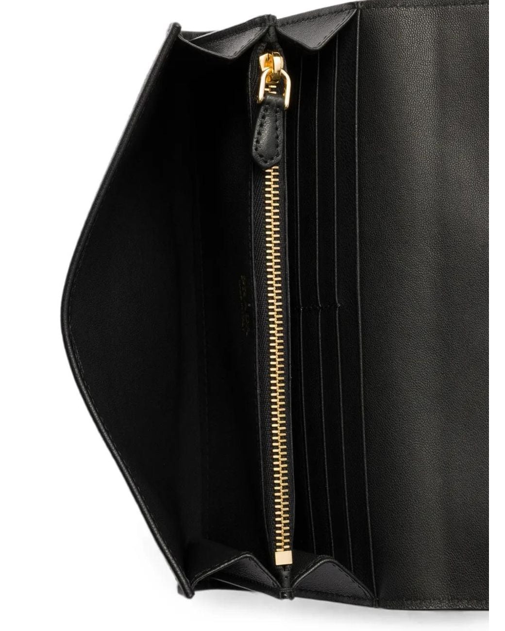 Prada Black Grand Portefeuille En Cuir Nappa