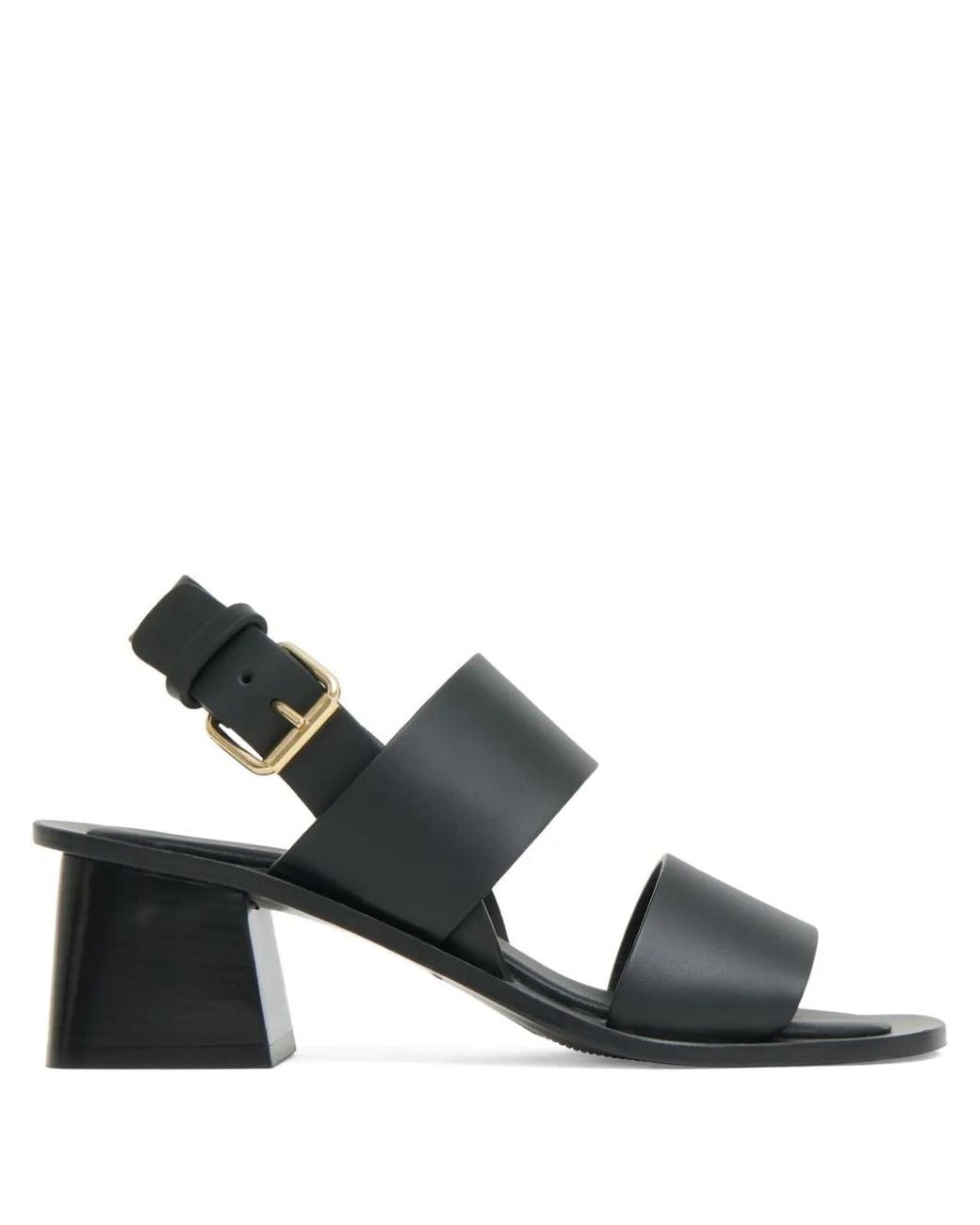 Mansur Gavriel Black 60Mm Double-Strap Heeled Sandals