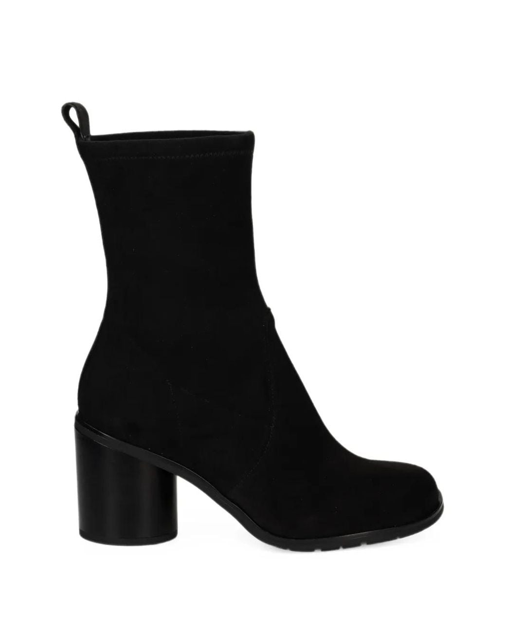 Pons Quintana Black Suede Block-Heel Ankle Boots
