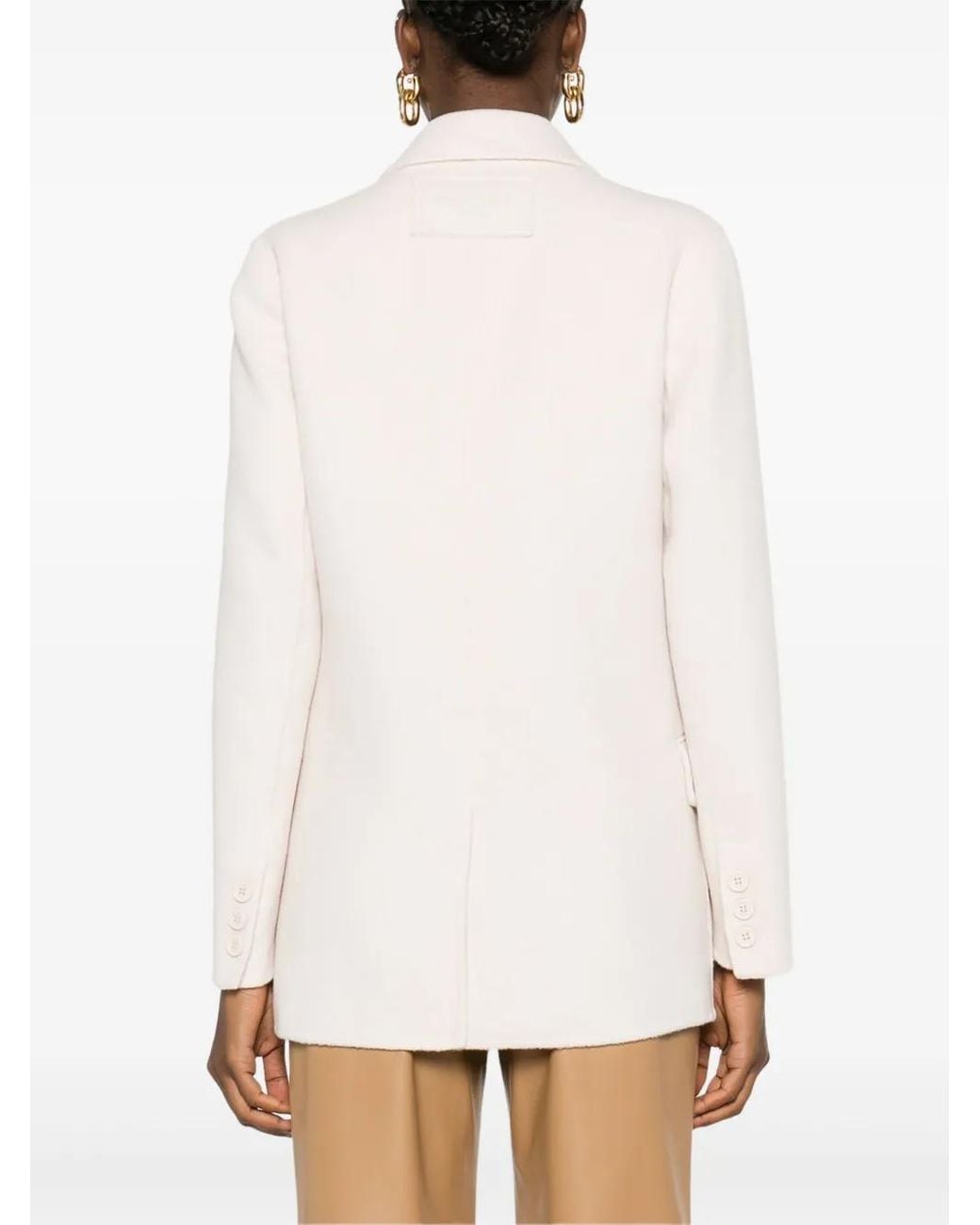 Twinset Natural Double-Breasted Blazer