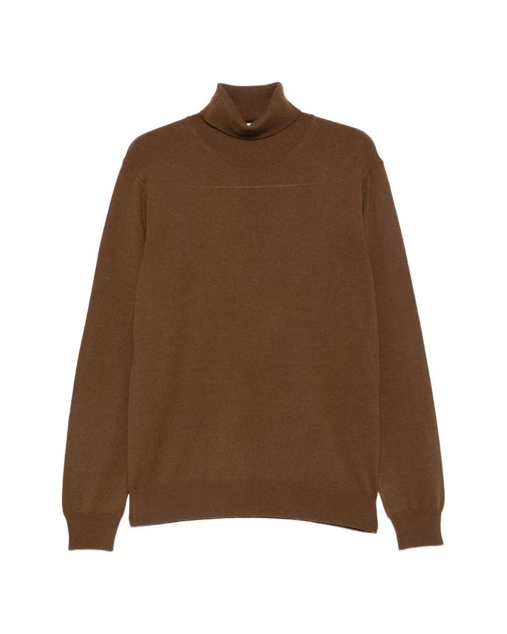 Corneliani Brown Roll-Neck Knitted Sweater for men