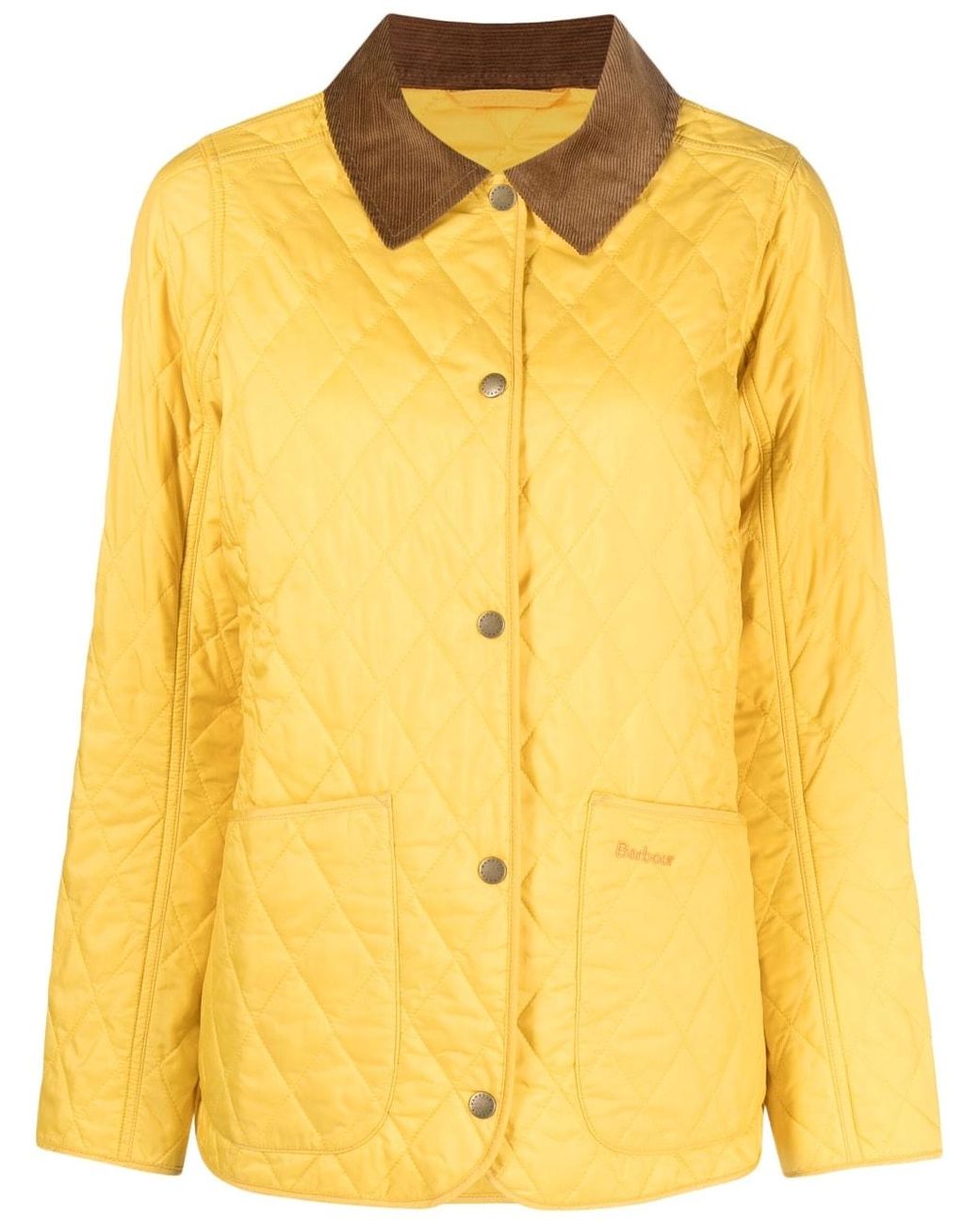 Barbour Diamondquilted Jacket in Yellow Lyst