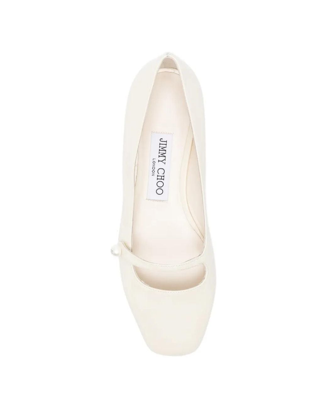 Jimmy Choo Natural Elisa Patent Leather Ballet Flats