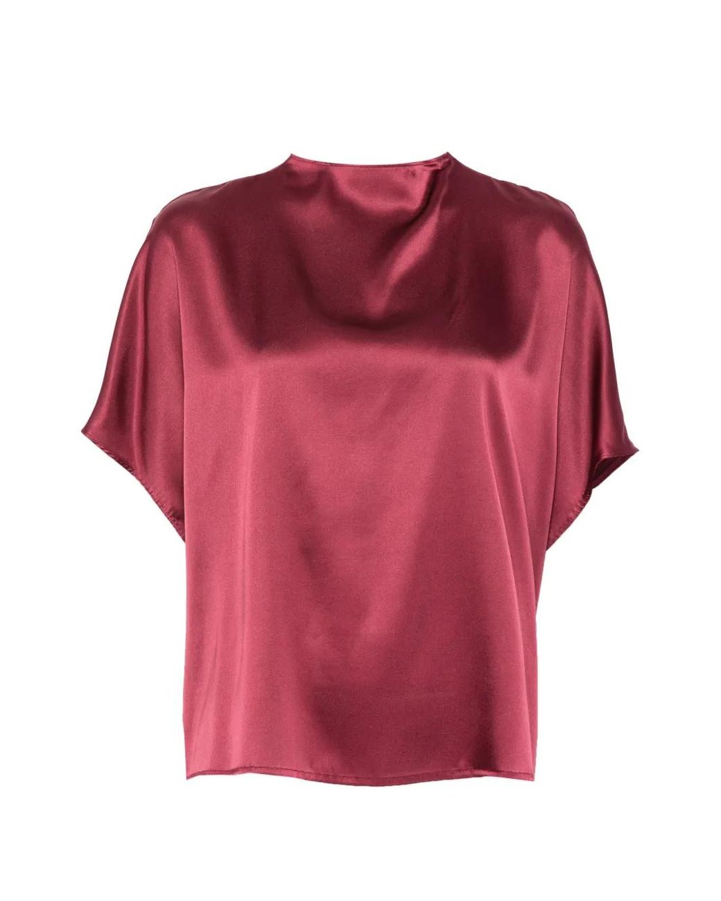 SOLOTRE Pink Satin-Finish Rear-Zip Top