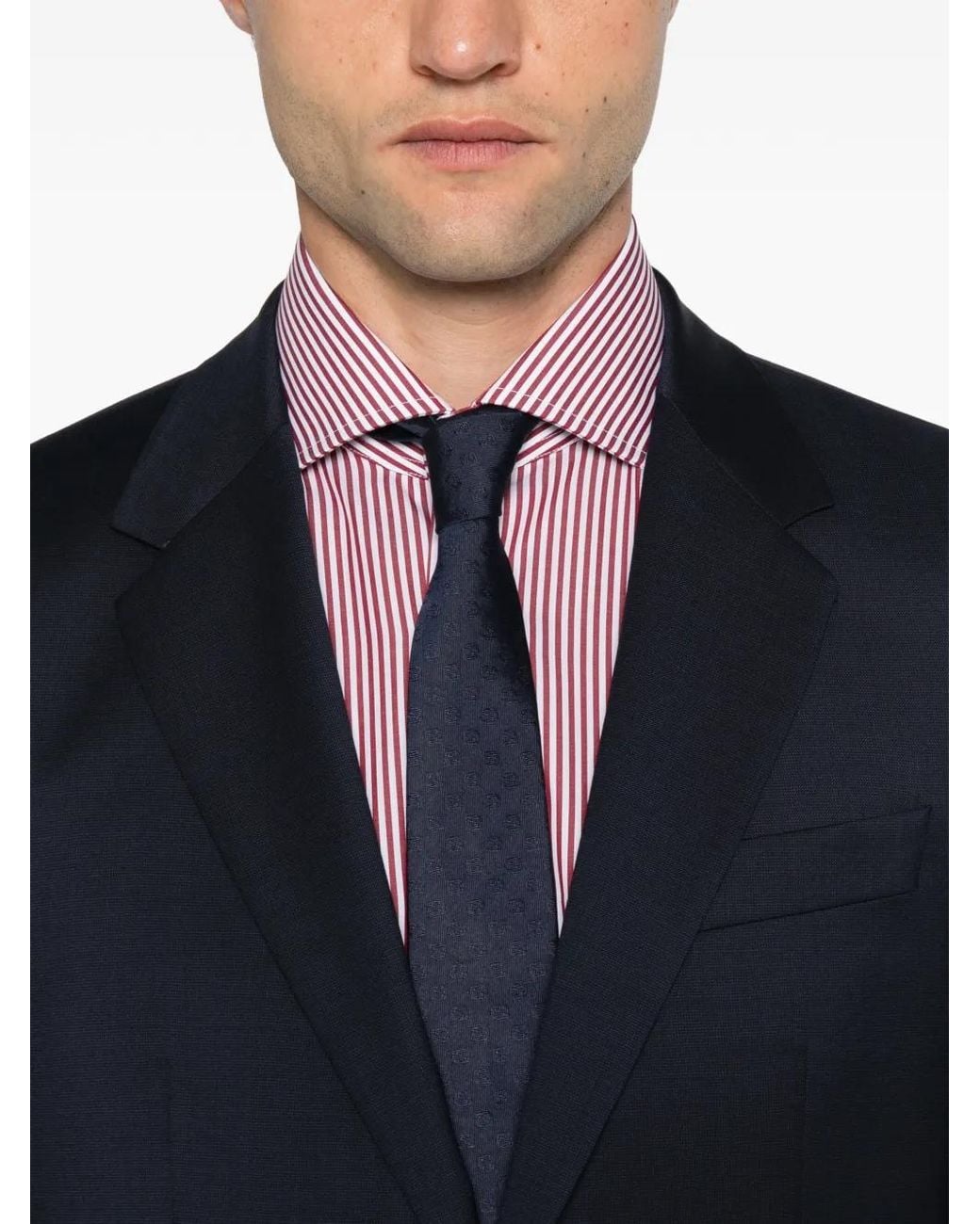 Boss Blue Single-Breasted Two-Piece Suit for men