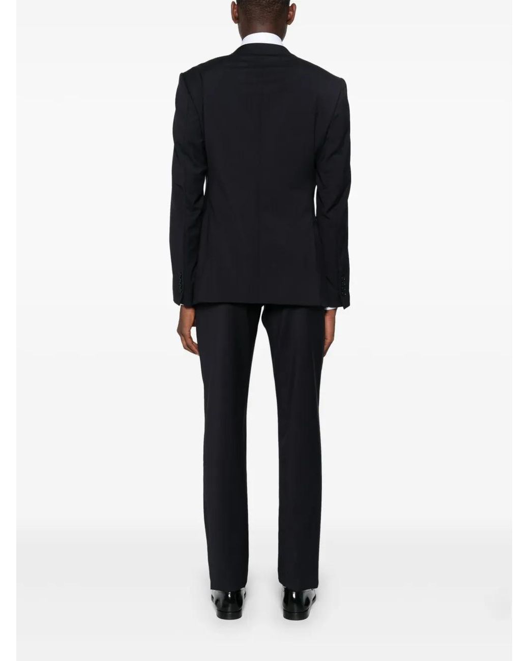 Emporio Armani Black Virgin-Wool Suit for men