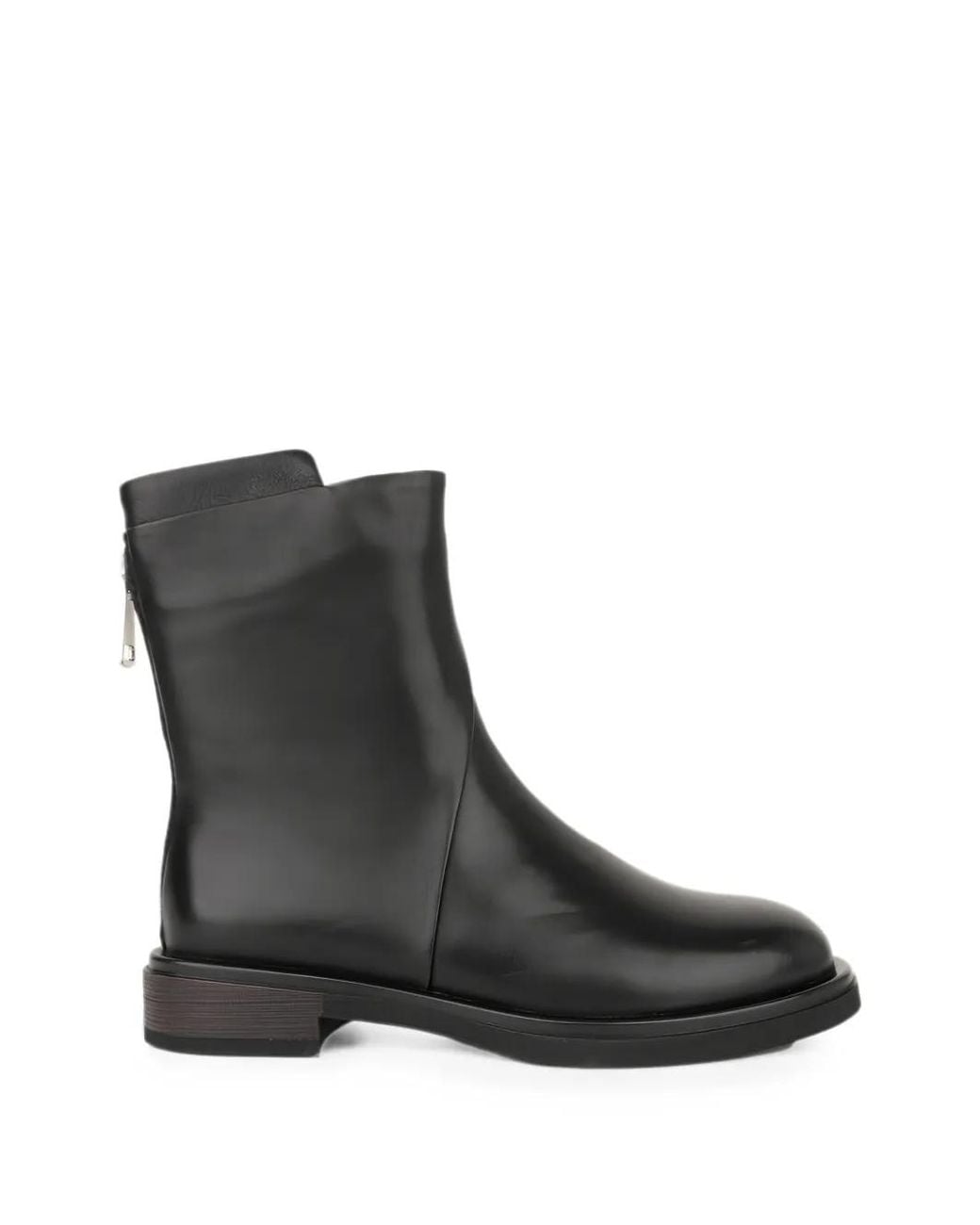 Linda Baumann Black Rear Zip-Fastening Ankle Boots