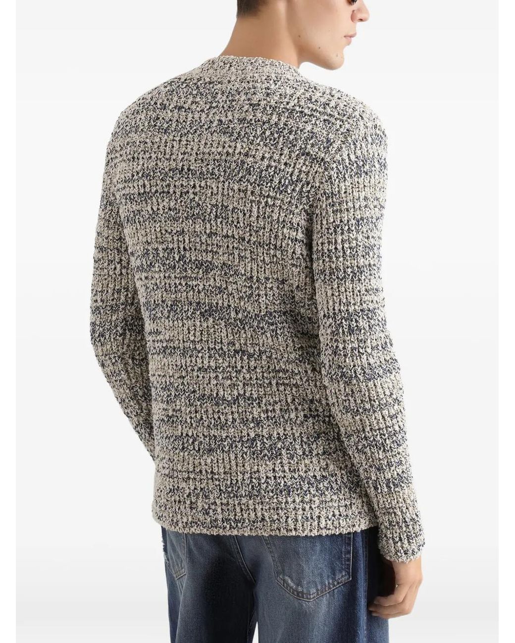 Dolce & Gabbana Gray English Rib Knit Pullover for men