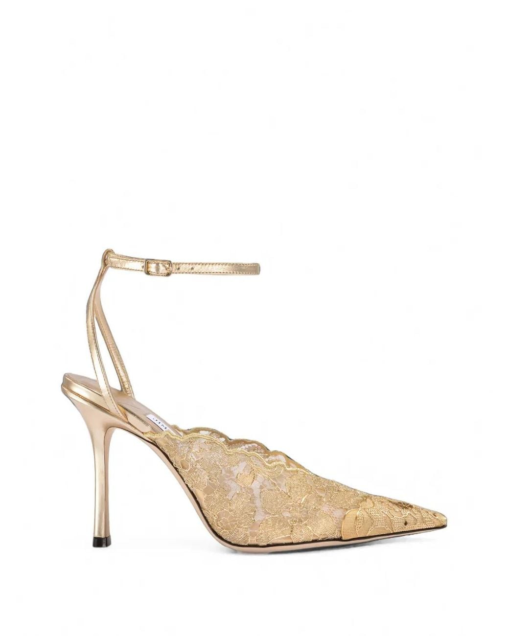 Jimmy Choo Natural Faiz Lace-Mesh Pumps