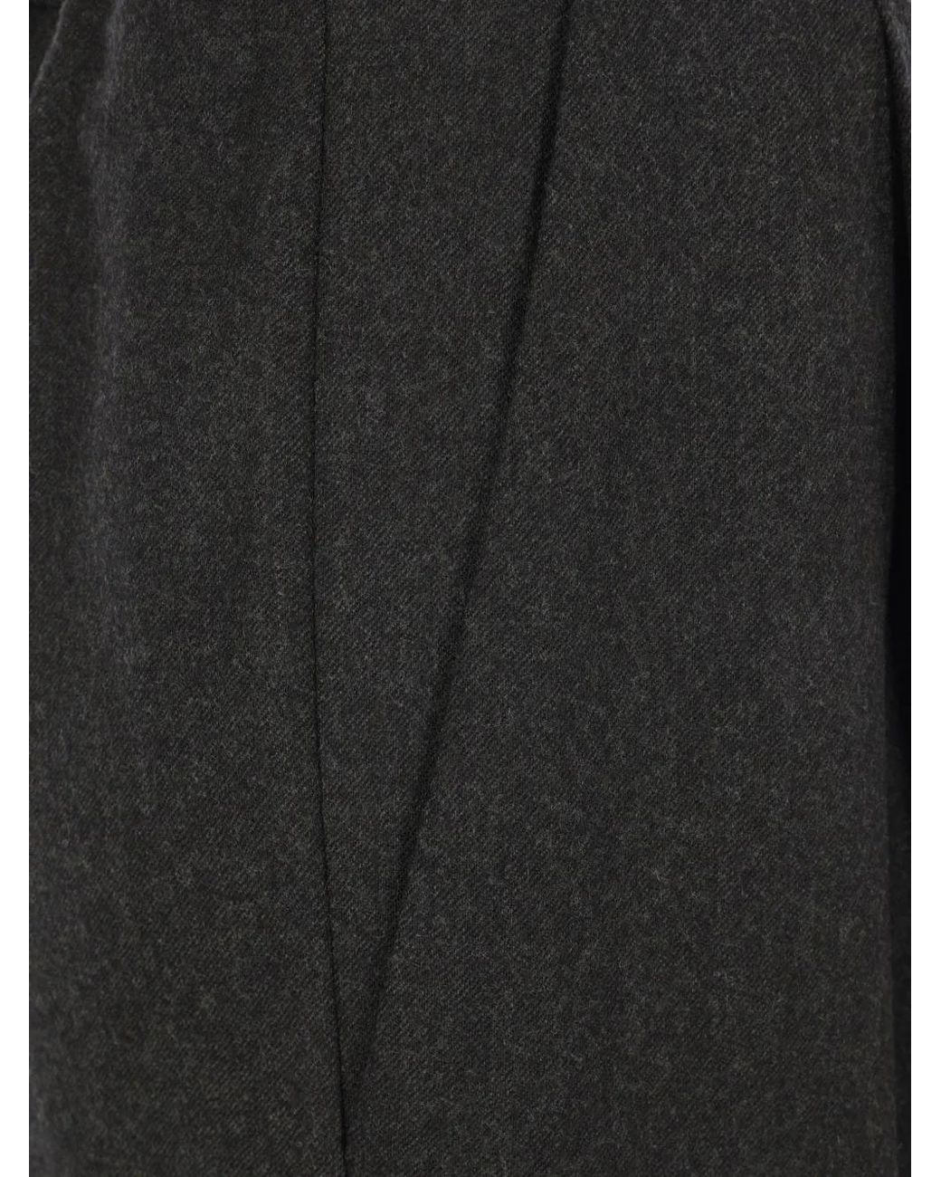 Dusan Black Pantalon Ample À Design Plissé