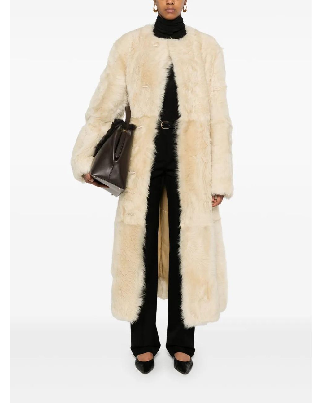 Totême Natural Shearling Coat
