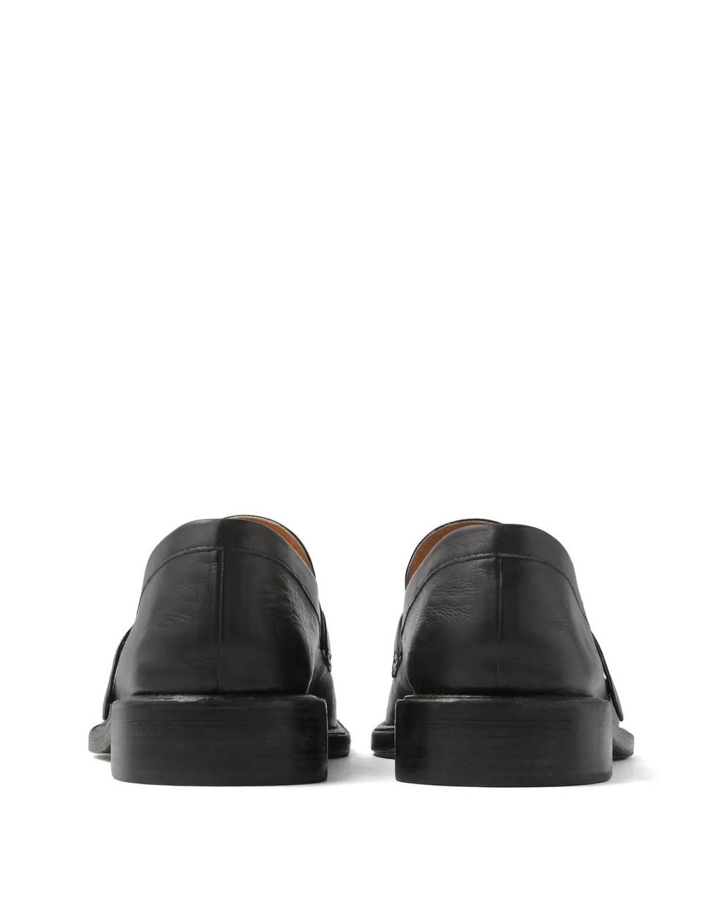 Versace Black Primo Leather Loafers for men