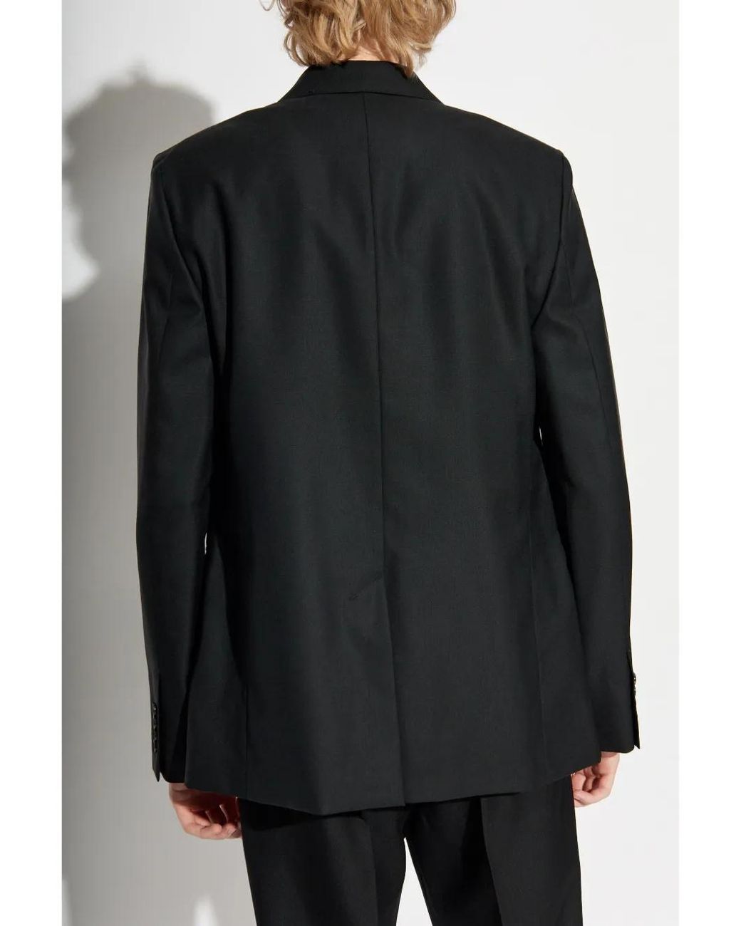 AMI Black Wool Single-Breasted Blazer for men