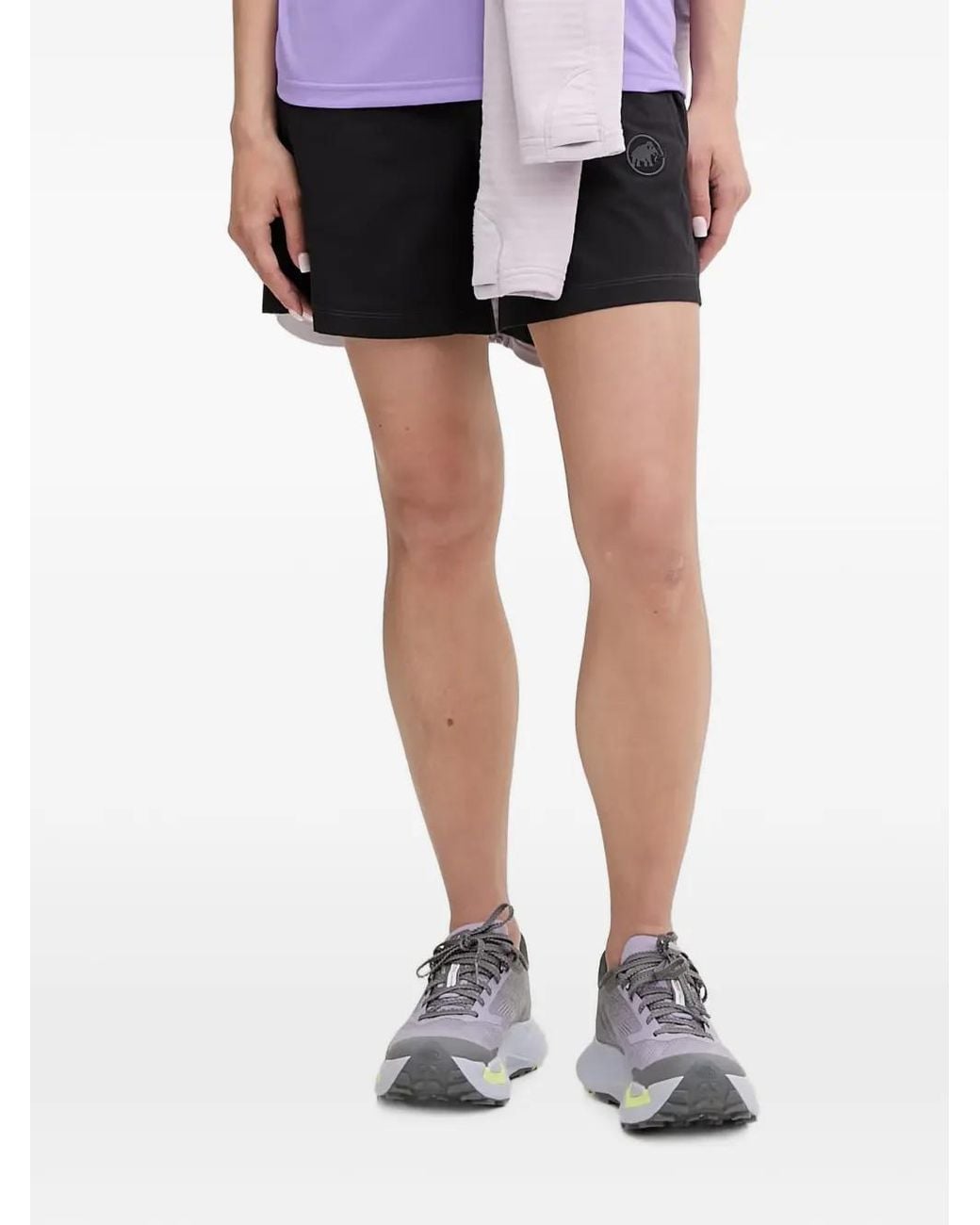 Mammut Black Logo-Patch Elasticated-Waist Shorts