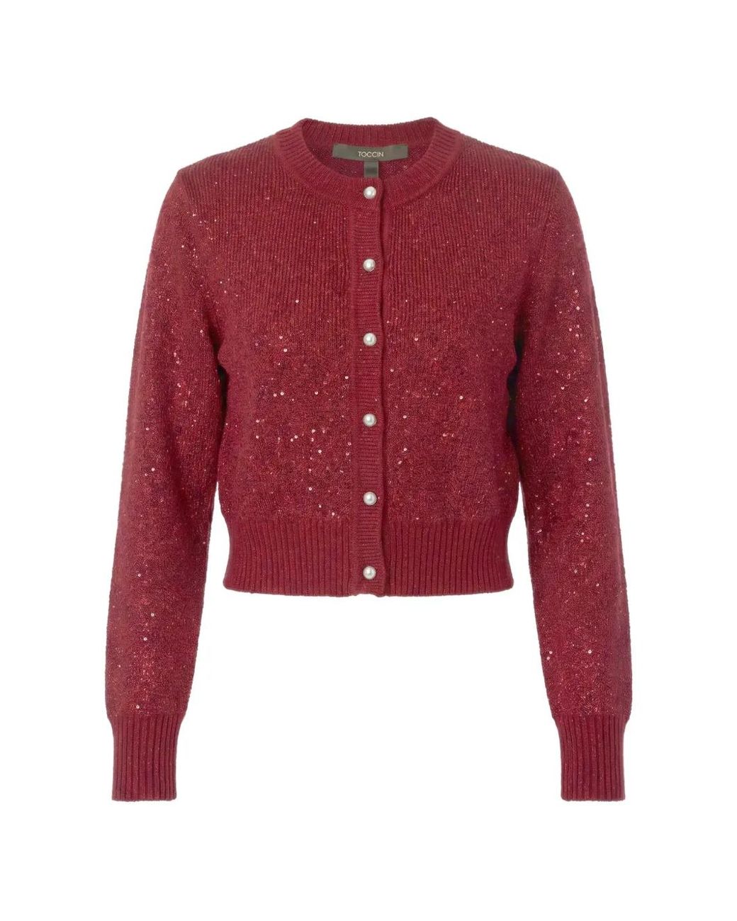 Toccin Red Cardigan Mollie À Sequins
