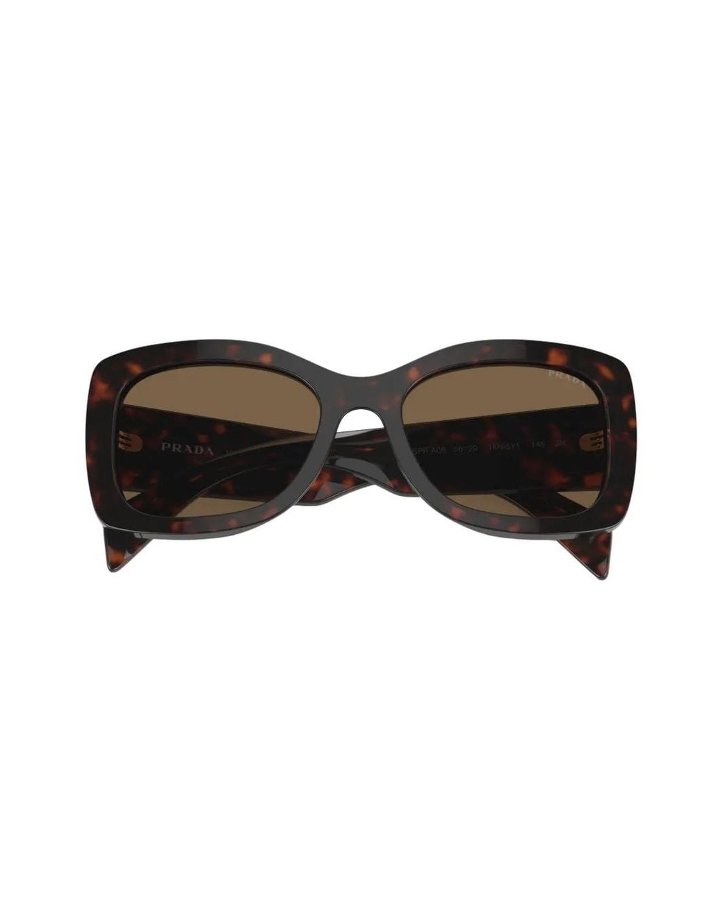 Prada Brown Prada Pr A08S Oversize Frame Sunglasses