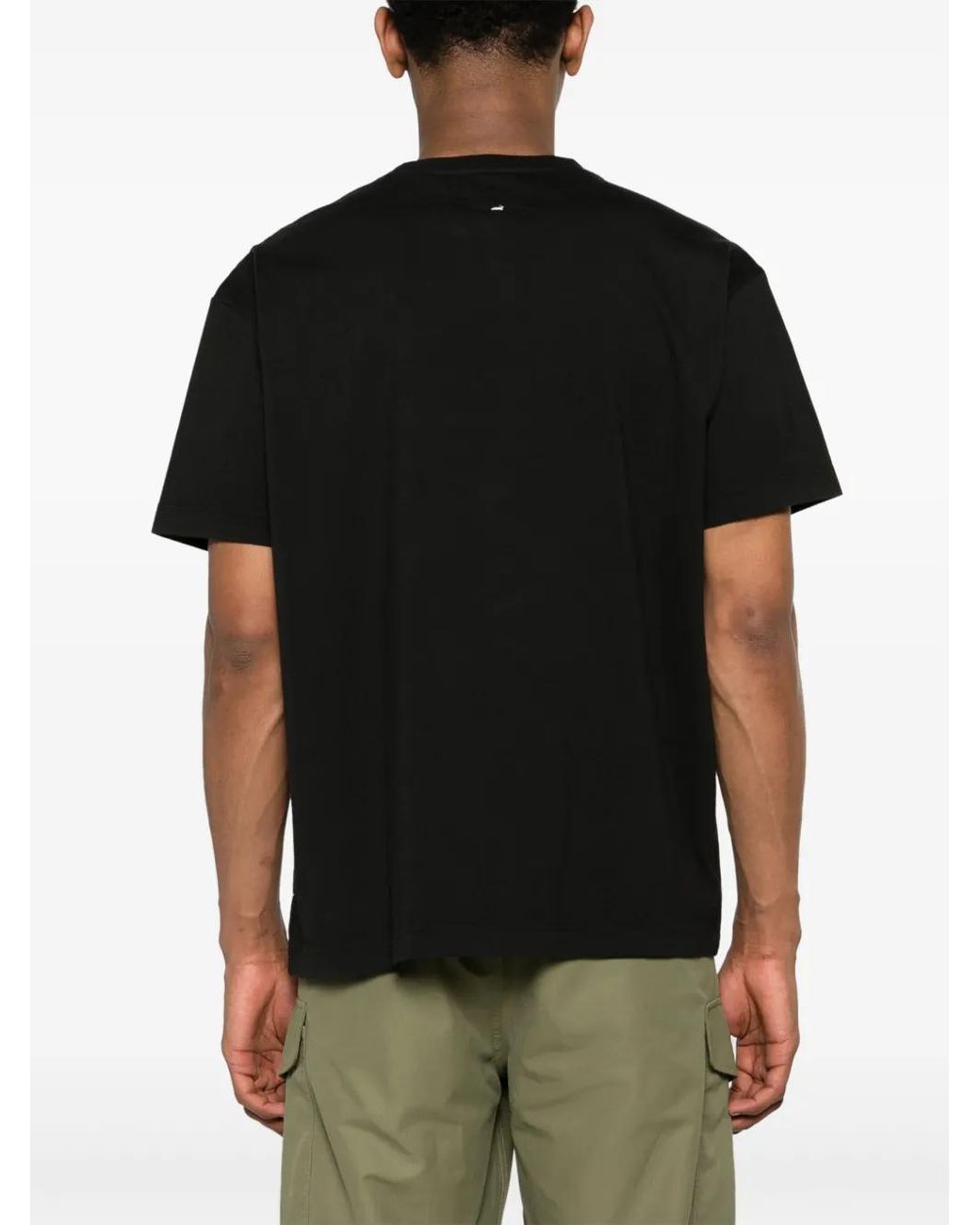 Rag & Bone Black Monster-Patch Cotton T-Shirt for men
