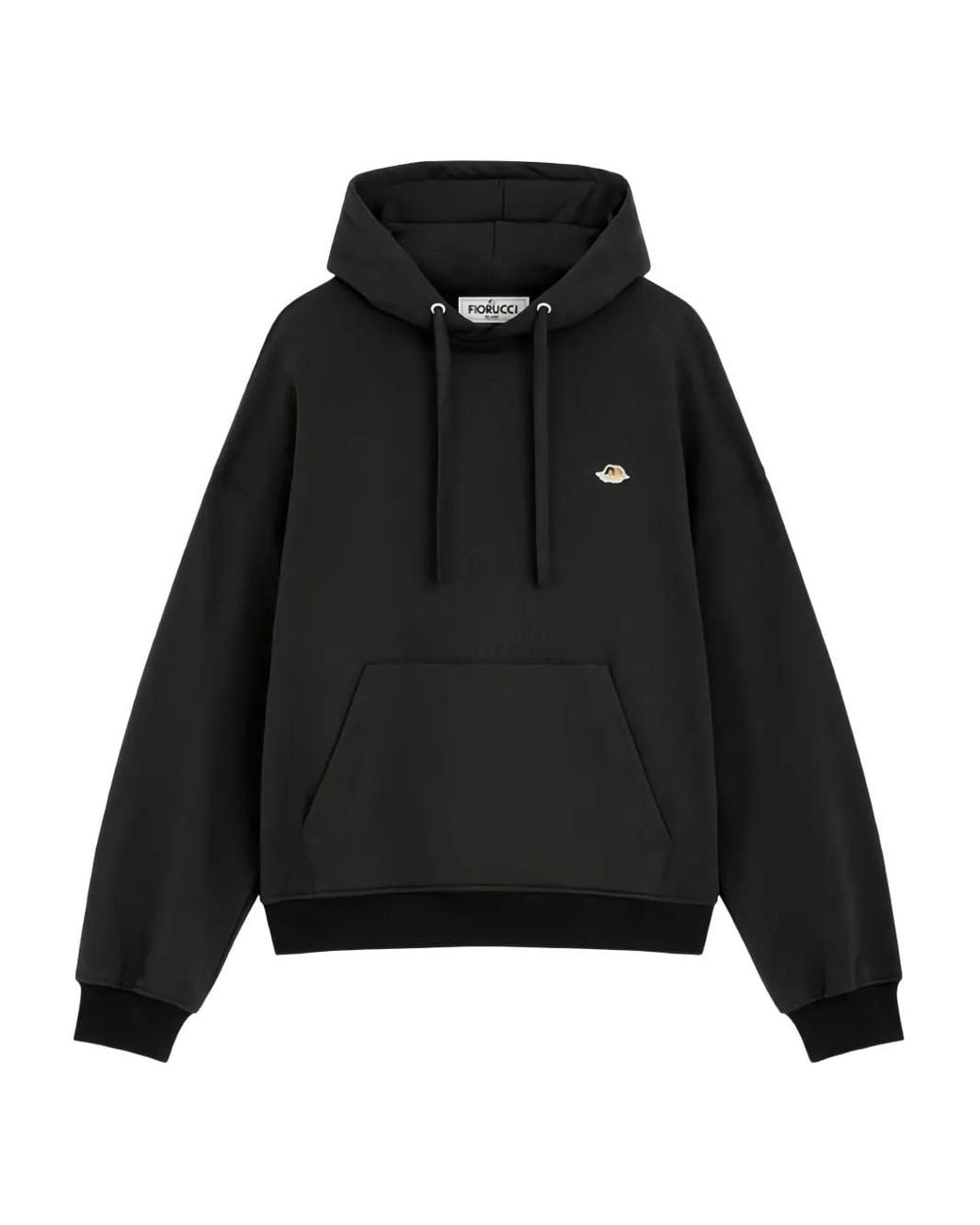 Fiorucci Black Logo-Embroidered Hoodie