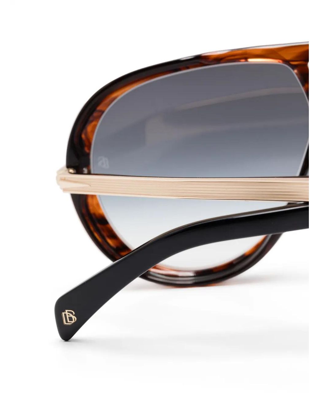 David Beckham Brown Pilot-Frame Sunglasses for men