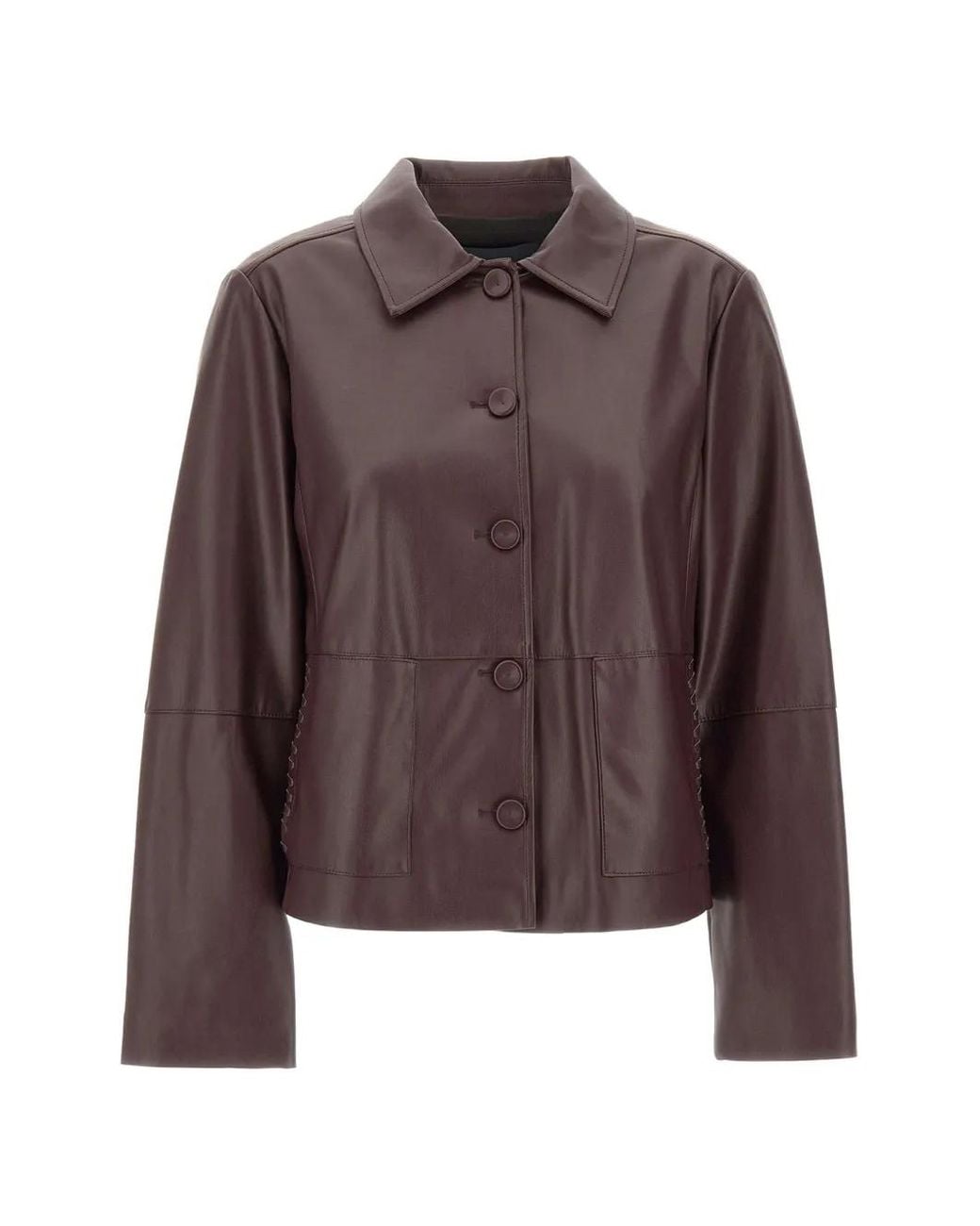 Elena Miro Brown Button-Up Jacket