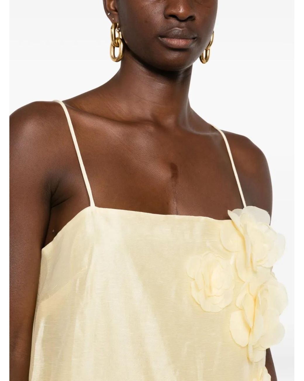 Aje. Natural Cloudscape Floral-Appliqué Blouse