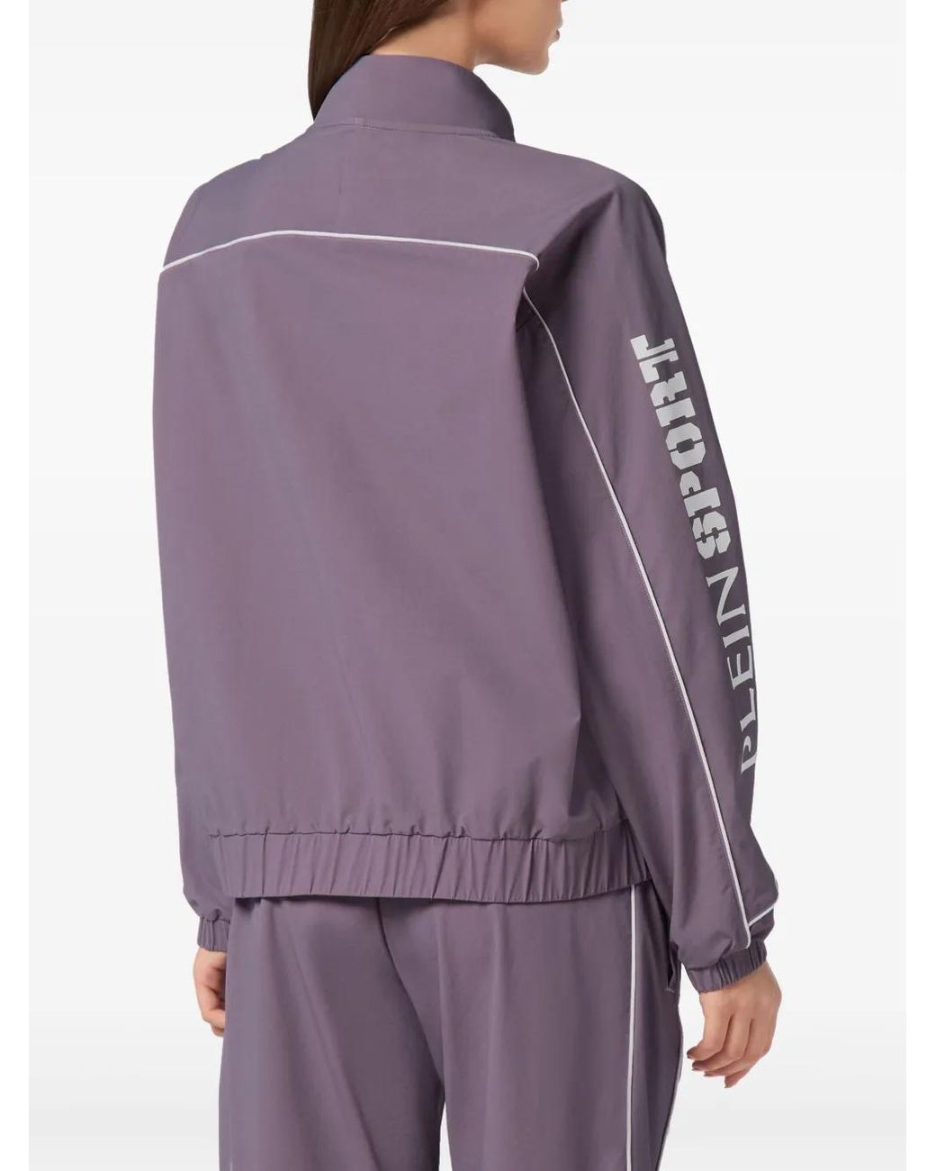Philipp Plein Purple Logo-Patch Sweatshirt