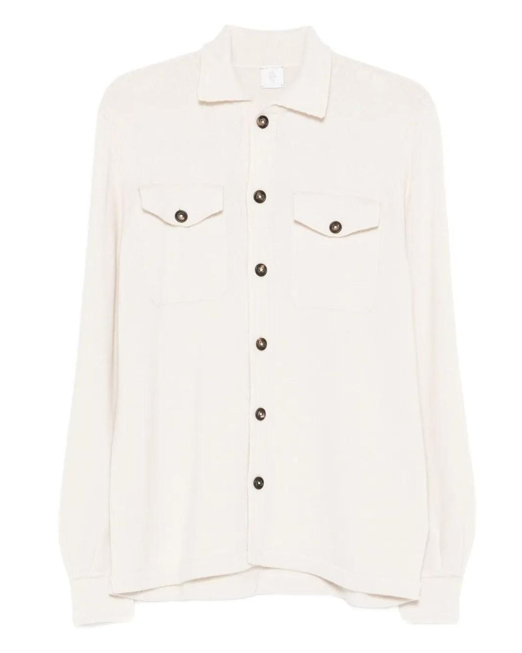 Sobrecamisa Con Botones Eleventy de hombre de color Natural