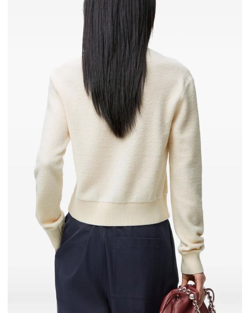 Loewe White Logo Wool Sweater