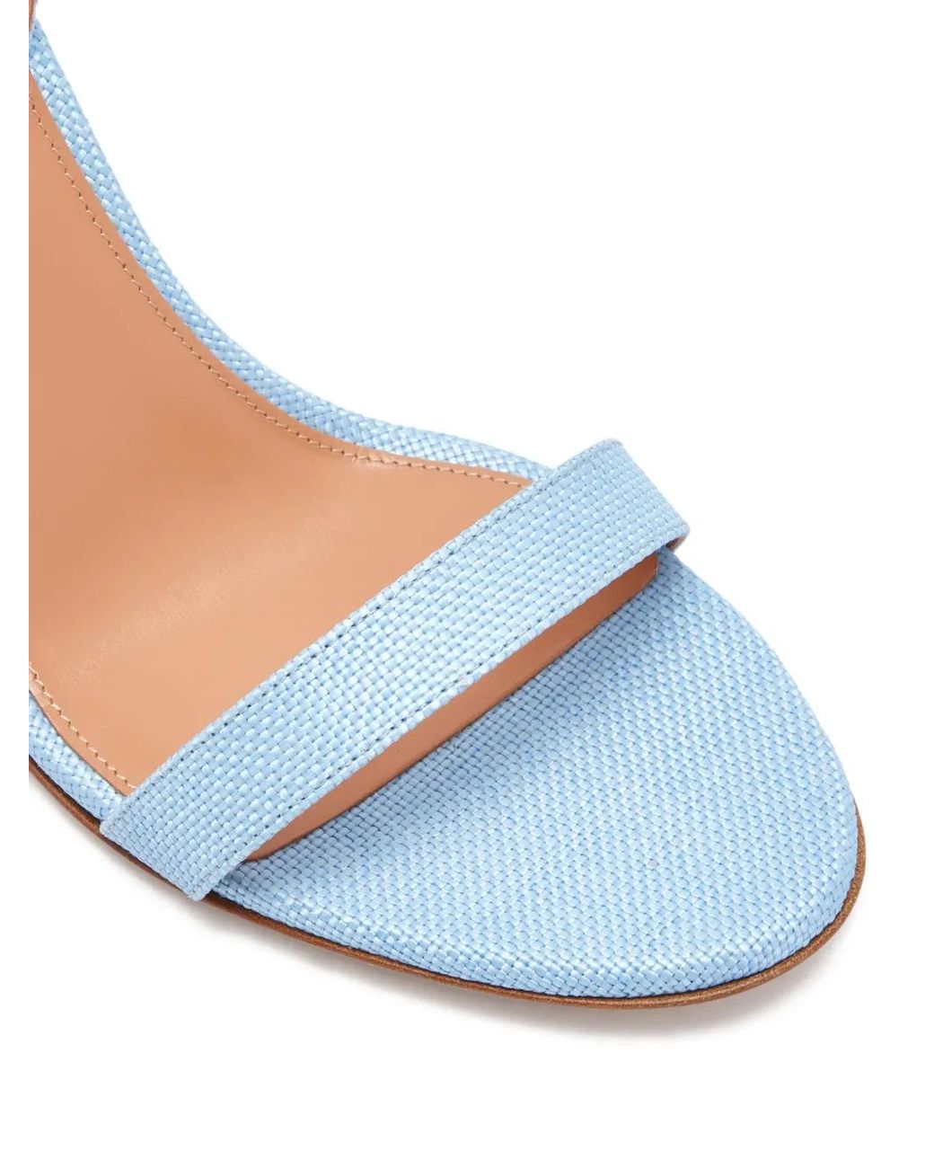 Aquazzura Blue So Nude Slingback Sandals