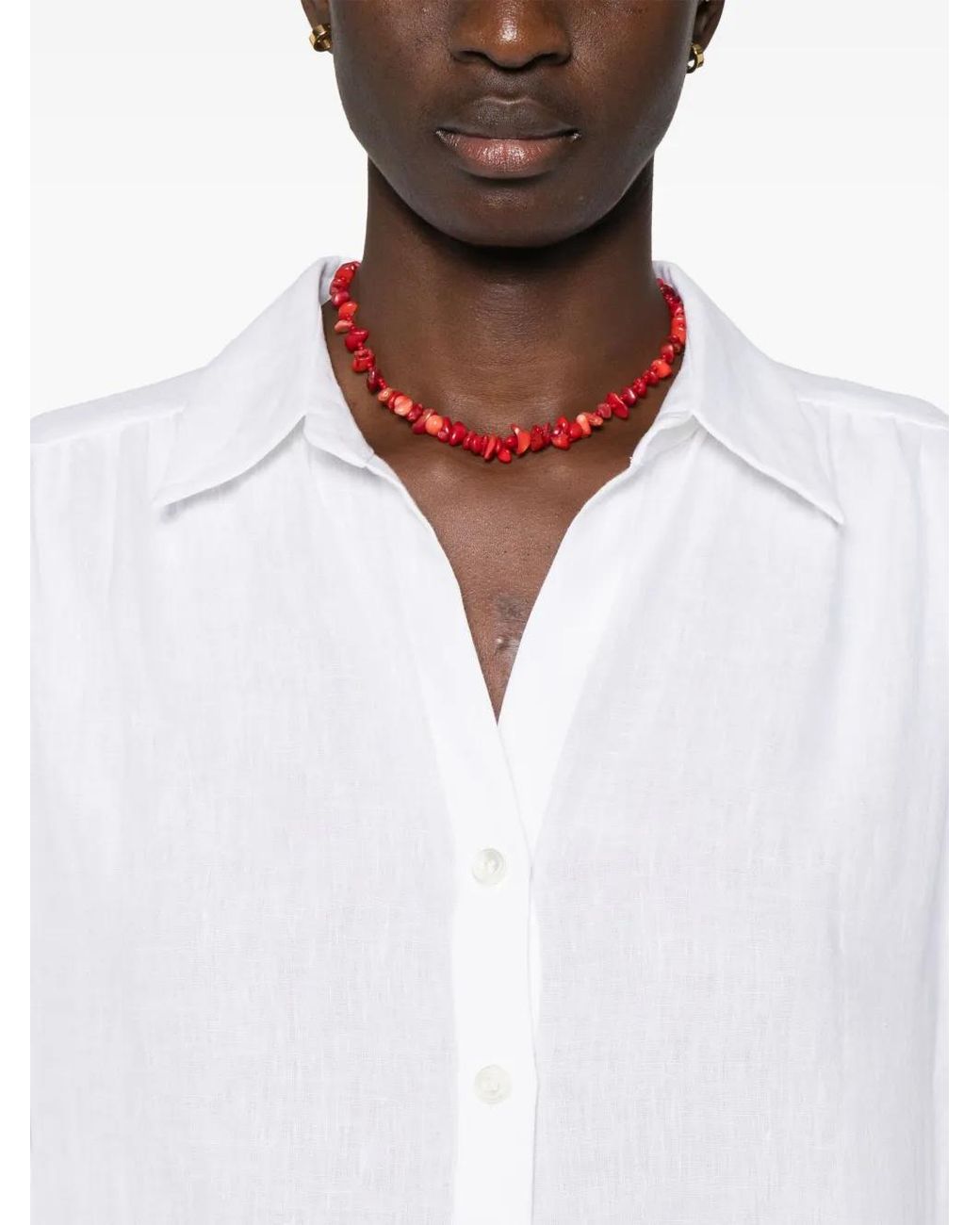 Eleventy White Tiered Linen Mini Dress