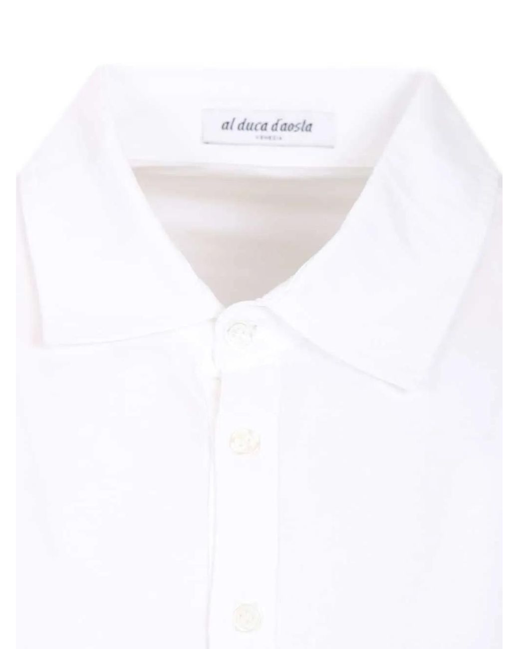 Al Duca D'aosta White Cotton Polo Shirt for men