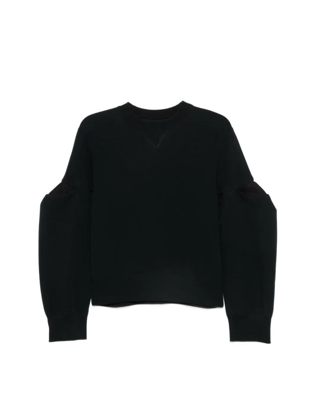 Sacai Black Pull À Manches Bouffantes