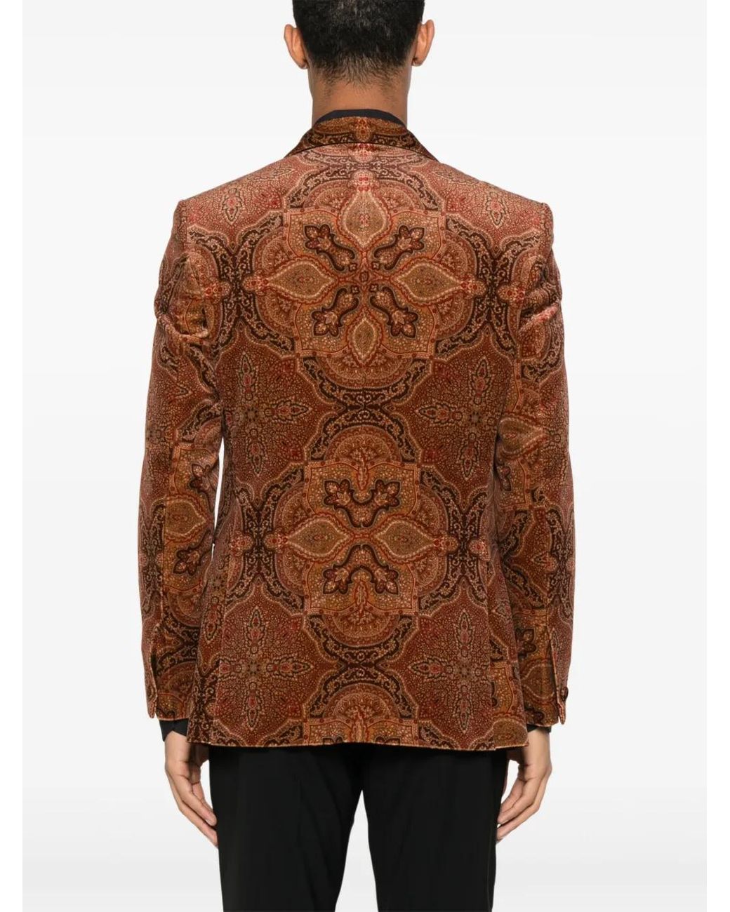 Fursac Brown Single-Breasted Blazer for men