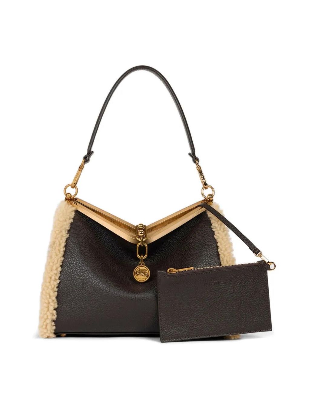 Etro Black Vela Medium Shoulder Bag