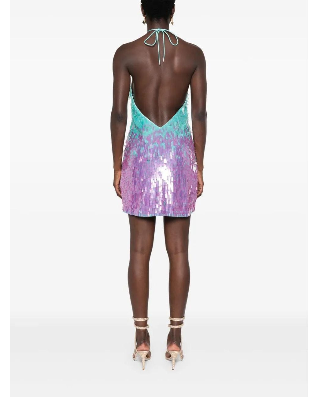 retroféte Blue Maren Mini Dress