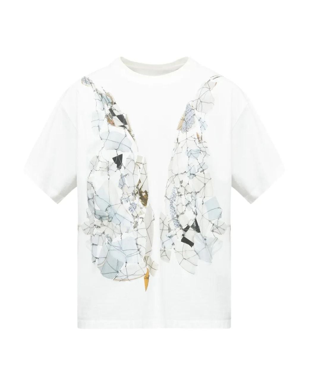 MM6 by Maison Margiela White Off- Printed T-Shirt for men